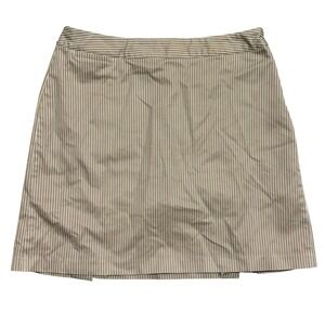 Adidas Women's Stretch Climacool Brown White Stripe Golf Tennis Skort Size 10